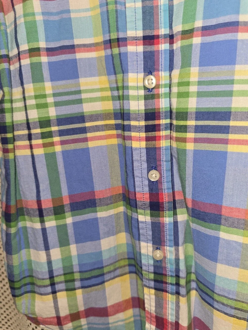 Ralph Lauren Plaid Boys Short Sleve Button Down Shirt Size 5